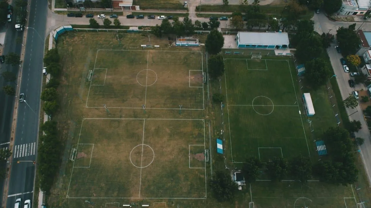 Vista aérea de los campos de juego del club
